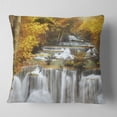 thumbnail image 2 of Designart Autumn Huai Mae Kamin Waterfall - Abstract Throw Pillow - 16x16, 2 of 5