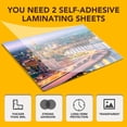 thumbnail image 3 of DIYMAG 30 Pcs Self-Adhesive Laminating Sheets, 9 x 12 Inches Clear Laminating Sheets No Machine Needed Self Sealing Laminate Sheets, 3 of 6