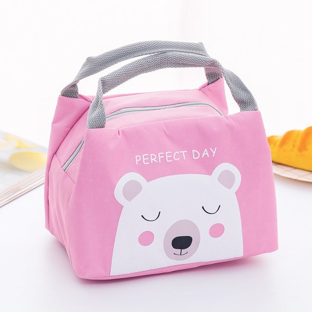 1 bolsa térmica (oso polar) para niñas pequeñas, bolsa de almuerzo aislada, mini bolsa térmica para niños, bolsa de almuerzo versátil para llevar alimentos ER