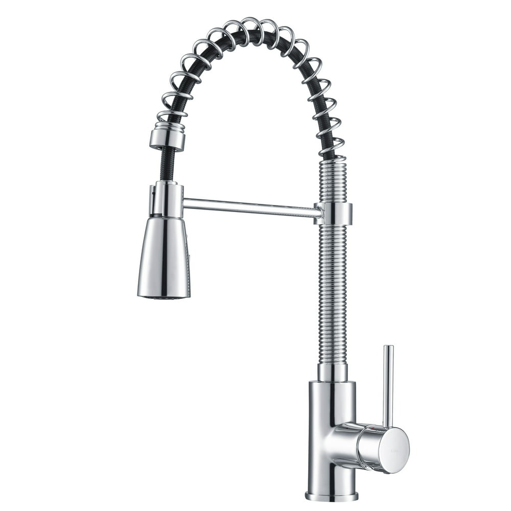 KRAUS Commercial Style Kitchen Faucet with Spring Spout and 3-Function