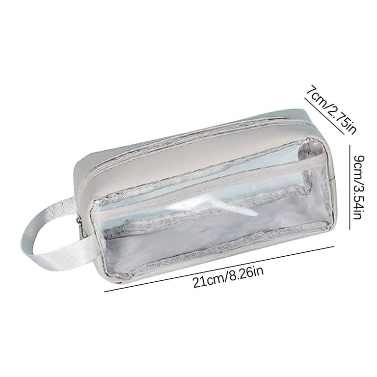 1 Piece Simplicity Pencil Pouch Transparent Visiable Nylon Pencil Case  Durable Solid Color Series Stationery Storage Bag Student - AliExpress