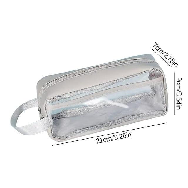 CEHVOM Transparent Large Capacity Visible Pencil Case, Minimalist Student Stationery Bag Clearance