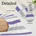 thumbnail image 3 of Purple Grey Striped Standard Pillow Covers, Minimalist Farmhouse Stripe Soft Breathable Throw Pillow Cases with Invisible Zipper, Decorative Pillowcase Pillows Protectors for Sofa Bed Chair 20"x26", 3 of 9
