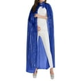 thumbnail image 5 of Cloak Sequin Cape for Women & Men Shiny Glitter Cloak for Party Event Mardi Gras Outfits (Blue One Size), 5 of 6