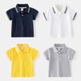 thumbnail image 4 of CMSHTD Polo Shirts for Boys Toddler Short Sleeve Summer, Kidss T-Shirt Children Tops for School & Uniform & Daily Wear, Baby Boys Clothes, White Size 2, 4 of 5