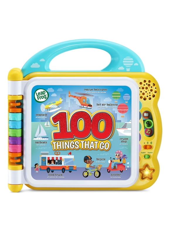 LeapFrog 100 Things That Go Bilingual Take-Along Book for Kids, Teaches Words, Spanish