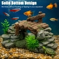 thumbnail image 4 of Aquarium Decor, Betta Fish Tank Accessories with Plants, Turtle Tank Decorations, Large Aquarium Ornaments, Fish Hideout, Decorative Accessories for Freshwater & Saltwater Tanks (Grass Bridge), 4 of 7