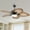 Wood Grain, variant on YIOSI 52 Inch Tropical Palm Leaf Ceiling Fan with LED Lights, Remote Control & App Operable, Reversible Quiet DC Motor, Dimmable, Indoor/Outdoor Ceiling Fans for Patios, Porches, Living Room, Brown
