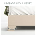 thumbnail image 5 of Einfach King Size Beige Fabric Upholstered Bed Frame with Adjustable Headboard, No Box Spring Needed, Low, 5 of 6