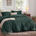 thumbnail image 4 of U by Bedsure Tufted King Boho Comforter Set, 3 Pieces Farmhouse Shabby Chic Embroidery Bedding Set, Mallard Green Comforter for All Seasons, 4 of 10