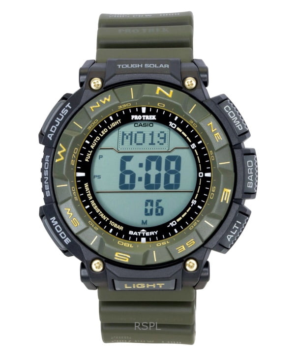 Casio Men's Pro Trek Solar Powered Triple Sensor Watch, Blue Nylon