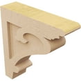 thumbnail image 5 of 3"W x 12"D x 12"H Thin Mayflower Rough Cedar Woodgrain TimberThane Corbel, Primed Tan, 5 of 6