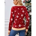thumbnail image 4 of Gustave Christmas Sweater for Women Ugly Xmas Sweaters Funny Santa Snowflakes Pattern Knitted Sweatshirt Pullover Crewneck Long Sleeve Holiday Tops, 4 of 8