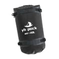 thumbnail image 1 of Bolsa de lona impermeable de gran capacidad para cuadro de motocicleta, para hombres y mujeres, bolsa trasera para asiento de motocicleta, para viajes negro 40L, 1 of 8
