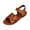 Brown, variant on Wide Width Shoes for Women, Women's Flat Sandals Comfortable Open Toe Casual Strappy Ankle Strap Slides Dressy Summer Cute Walking Bohe Beach Sandals Crisscross Slide Outdoor Wedding Shoes, Black 5.5