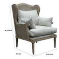 thumbnail image 3 of Benjara Hand Weaved Accent Chair with Padded Seat and Back, Brown and Gray, 3 of 3