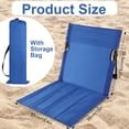 thumbnail image 3 of 2 Pack Foldable Poolside Beach Chairs with Back Support and Carry Bag Navy Blue, 3 of 6