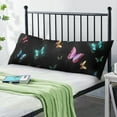 thumbnail image 2 of Butterfly Body Pillow Cover - Soft & Breathable, Hidden Zipper, 20"x54", Floral & Tropical Butterfly Print - Perfect Gift for Butterfly Lovers, Side Sleepers & Aesthetic Decor, 2 of 7