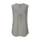 thumbnail image 4 of Camiseta Suelta con Cuello en V de Botón de Color Sólido para las Mujeres, Blusa sin Mangas para el Uso Diario de Verano, 4 of 9