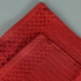 thumbnail image 5 of BNM Cotton Ribbed Checkered Washcloths (Set of 12), Burgundy, 5 of 8