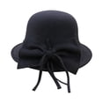 thumbnail image 1 of Chapeau Melon Petit pour Femme, Automne et Hiver, Nœud, Bout Rond, Décontracté, Style Bassin de Pêcheur, 1 of 3