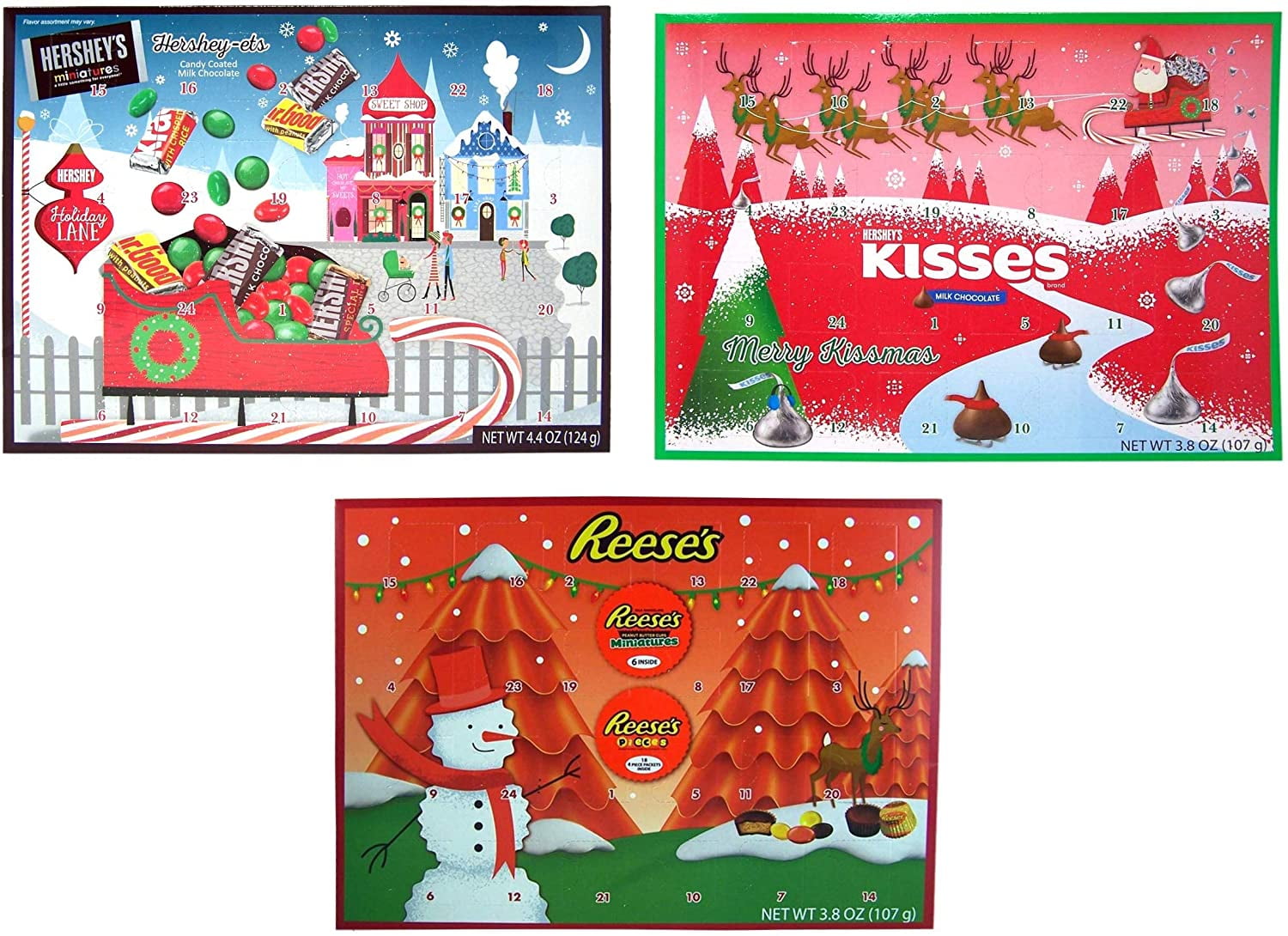 Hershey Reeses Chocolate Candy Filled 2019 Advent Calendar Countdown to