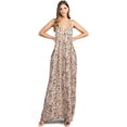 thumbnail image 4 of Love Stitch Women's Rose Print Maxi Dress w/ Pockets (S, Mustard), 4 of 5