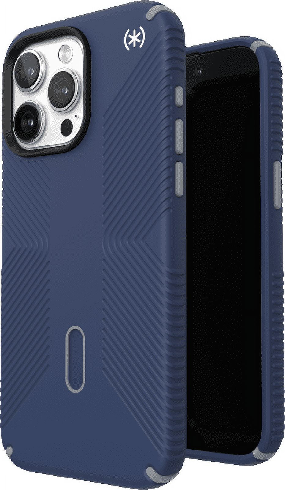 Speck iPhone 15 Pro Max Case-Presidio2 Grip-ClickLock-MagSafe-6.7 Inch Phone Case-Coastal Blue/Dust Grey/White