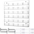 thumbnail image 1 of GHSDFBB Acrylic Business Card Holder Wall Mount Clear Sticker Display Rack Multiple Card Holders Clear Acrylic Card Organizing Sticker Display Stand Pre Drilled Acrylic Display (30 Pockets), 1 of 6