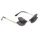 thumbnail image 2 of Gafas de sol Dragonfly Fernando Gafas de terre para mujer Vintage metal sin marco UV400 gris, 2 of 8