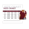 thumbnail image 3 of TIYOMI Plus Size Tops for Women 4X Basic Wine Red Shirts V Neck Short Sleeve Tunics Summer Casual Blouse Solid Color Loose Fit 4XL 24W 26W, 3 of 5