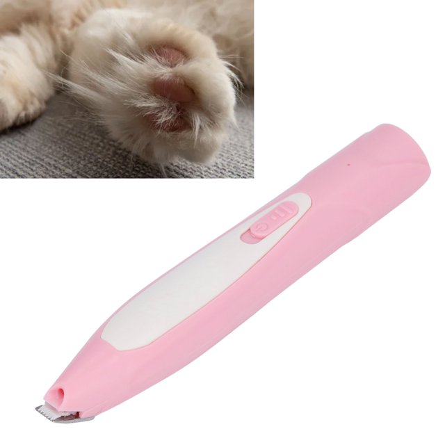 Electric Pet Hair Trimmer,LED Light Electric Pet Grooming Clippers Anti Clipping Design Pet Foot Hair Trimmer Easy to Use Precise Trimming Dog Shaver Clippers for Cats Dogs