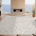 thumbnail image 2 of Design&I 2'x3' Ultra Soft Door Mat, Floral Cottage Botanical With Scattered Blooms And Sprigs Vintage Flowing None Fluffy Washable Easy Care Indoor rug for Bedside Entryway, 2 of 7