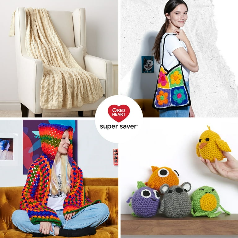 Red Heart® Super Saver® #4 Worsted Acrylic Yarn, Green tones 5oz