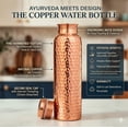 thumbnail image 3 of ARNCRAFT 100% Pure Copper Bottle (34oz) Handcrafted Water Bottle hammered finish leak proof and lab tested Perfect for gym travel office gifting (1005 ml), 3 of 8