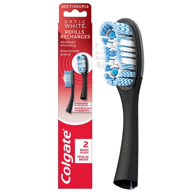Colgate Keep Floss-Tip Kit de démarrage de brosse à dents à tête rechargeable, 2 têtes de brossage