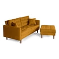 thumbnail image 4 of Sala Modular Sofá Cama Reversible de Lino Mostaza Makora Modelo Jerome, 4 of 9