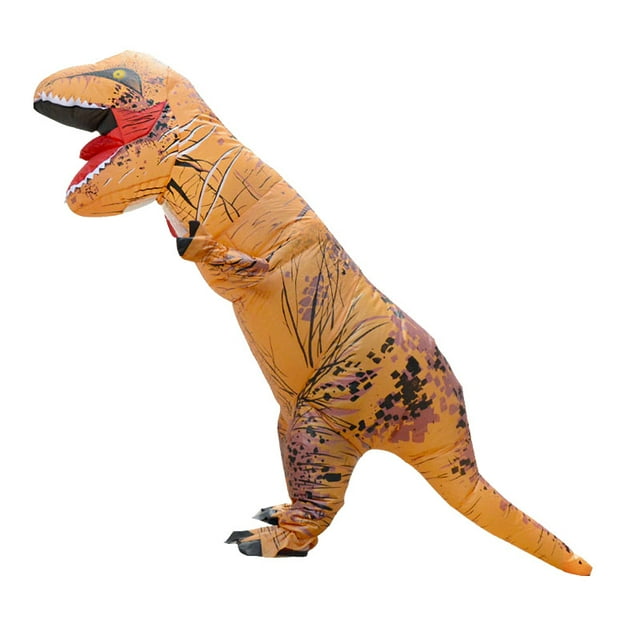 Disfraz inflable de dinosaurio tiranosaurio adulto, disfraz de dinosaurio inflable tamaño adulto