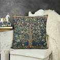 thumbnail image 2 of Blue Tree Square Throw Pillow Cover  Decorative Boho Cushion Case for European  Home Decor, Room Decor, Jacquard Woven Belgian Cushion for Living Room, 2 of 5