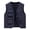 Dark Blue, variant on IROINNID Men's Sleeveless V-Neck Short Vest Solid Color Loose Workwear Vest Coat Stand Collar Jacket Tank Tops