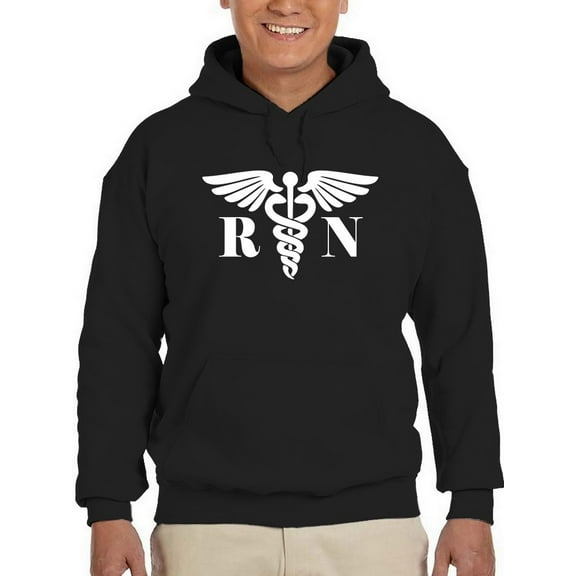 Registered Nurse Medical Symbol Men Hoodie, Male x-Large