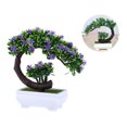 thumbnail image 3 of Simulation Flower Pot Plastic Imitation Plant Pot Modern Bonsai Home Table Window Decoration Supplies(Purple), 3 of 6