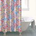 thumbnail image 4 of Pink Pioneer Flower Pattern Shower Curtain 72"x84" ,Bathroom Decorative Shower Curtains Set with 12 Hooks,Modern Waterproof Washable Shower Curtain, 4 of 6