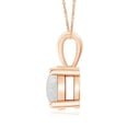 thumbnail image 2 of Angara Natural 8mm Opal Classic Pendant Necklace in 14K Rose Gold for Women, 2 of 8