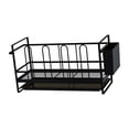 thumbnail image 3 of Estante organizador para fregadero de cocina, soporte para cubiertos y utensilios, escurridor de platos Negro, 3 of 7