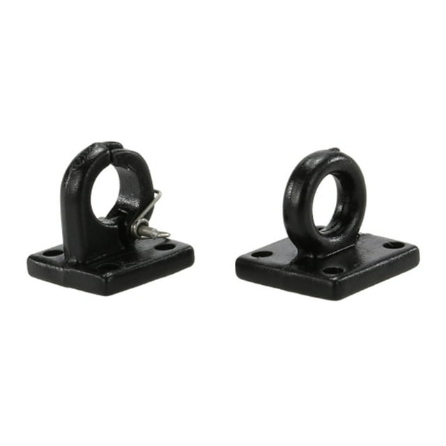 Milaget Trailer Hitch Shackle Bracket Locking Set for 1/10 Scale Crawler RC Car Black