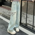 thumbnail image 3 of JLMSPLWG Boys Skinny Jeans High Waisted Straight Leg Jeans Teen Jeans Cargo Pants Boys Sweatpants for Girls Black Cargo Girls Clothing Size 8, Blue 11-12 Years, 3 of 9