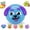 Blue, variant on HoliHive New Smushers Squishy, Cute Easy Squeezy Funny Face Squishy Stress Balls, Stress Relief Desk Accessory for Adults