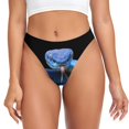 thumbnail image 1 of Balery Blue Viper Snake Tangas de Algodón para Mujer con Estampado – Ropa Interior Sexy, Transpirable, G-string-3X-Large, 1 of 6