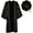 Black, variant on Unisex Doctoral Graduation Gown and and 8-Side Tam with Gold Piping